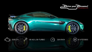 Stage de pilotage Aston Martin Vantage F1® Edition au Circuit du Laquais. Offrez un bon cadeau pilotage valable 1 an.