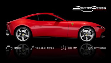 Offrez un stage de pilotage au Circuit du Laquais au volant d'une voiture d'exception la Ferrari Amalfi avec ses 640ch