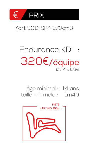 Tarif endurance Karting du Laquais 