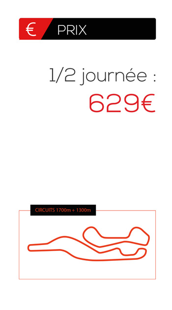 Tarif stage pilotage multi activités sur circuit 
