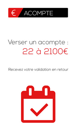 Verser un acompte au Circuit du Laquais 