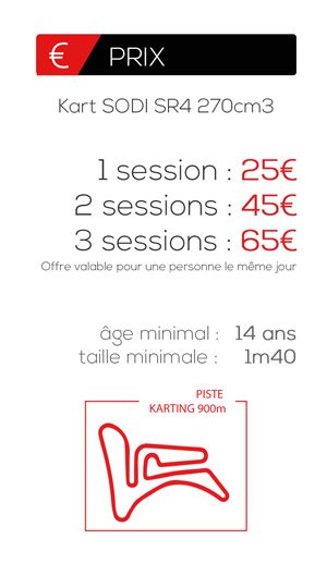 Tarifs piste de Karting du Laquais
