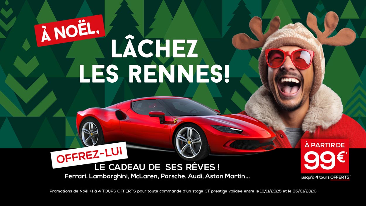 Offrez un bon cadeau pour piloter au Circuit du Laquais au volant des plus belles voitures