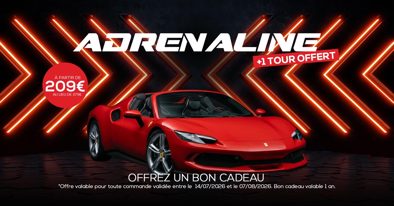 Offrez un bon cadeau pour piloter au Circuit du Laquais au volant des plus belles voitures